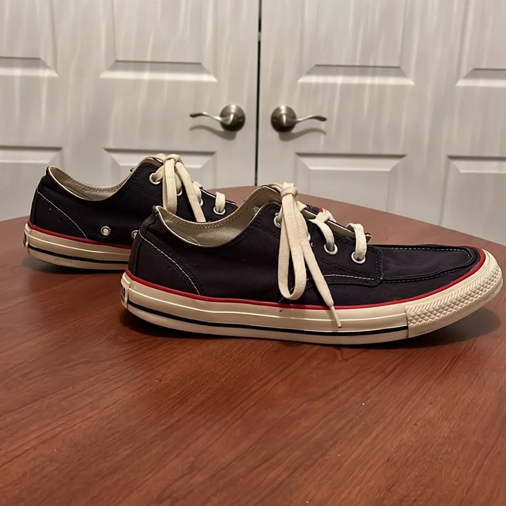 Converse All Star Blue Canvas Boater Style Sneaker, Unisex M 9, W 11 - Picture 5 of 11